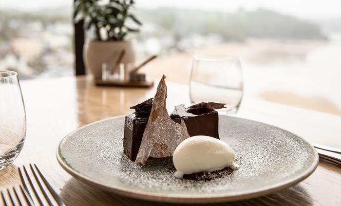 Dessert in the Cliff Restaurant